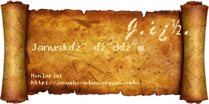 Januskó Ádám névjegykártya